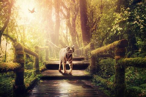 Tiger In The Jungle jigsaw puzzle